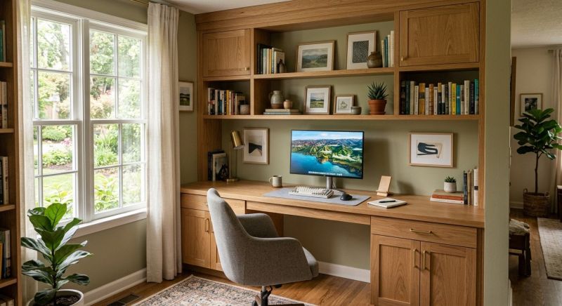 Built In Desk Installation in Frederick, MD