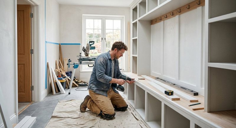 Mudroom Shelving Installation in Frederick, MD
