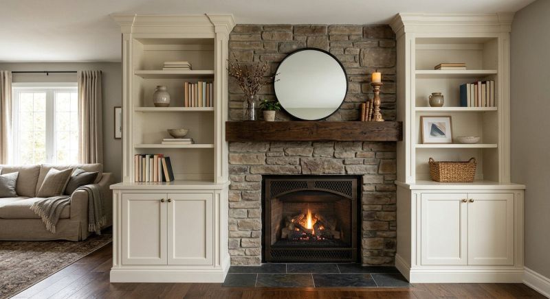 Fireplace Cabinet Installation in Winston Salem, NC