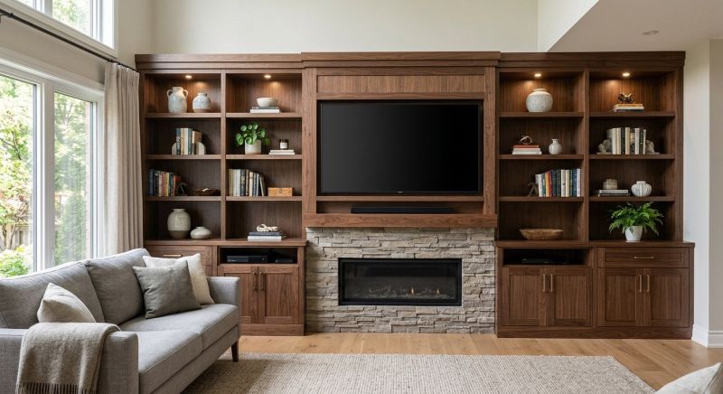 Fireplace Cabinet Installation in Raleigh, NC