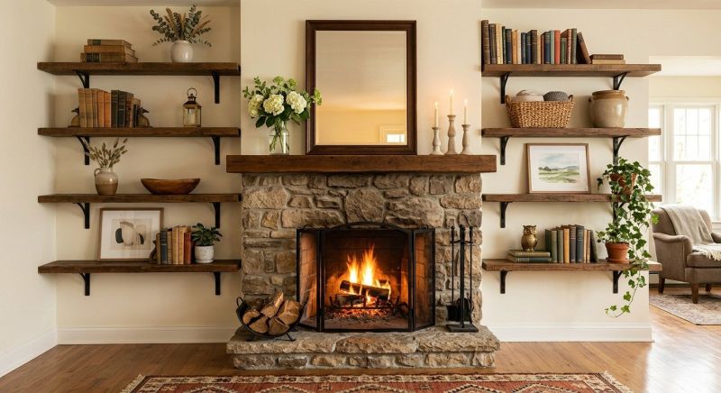 Fireplace Shelves Installation in Frederick, MD